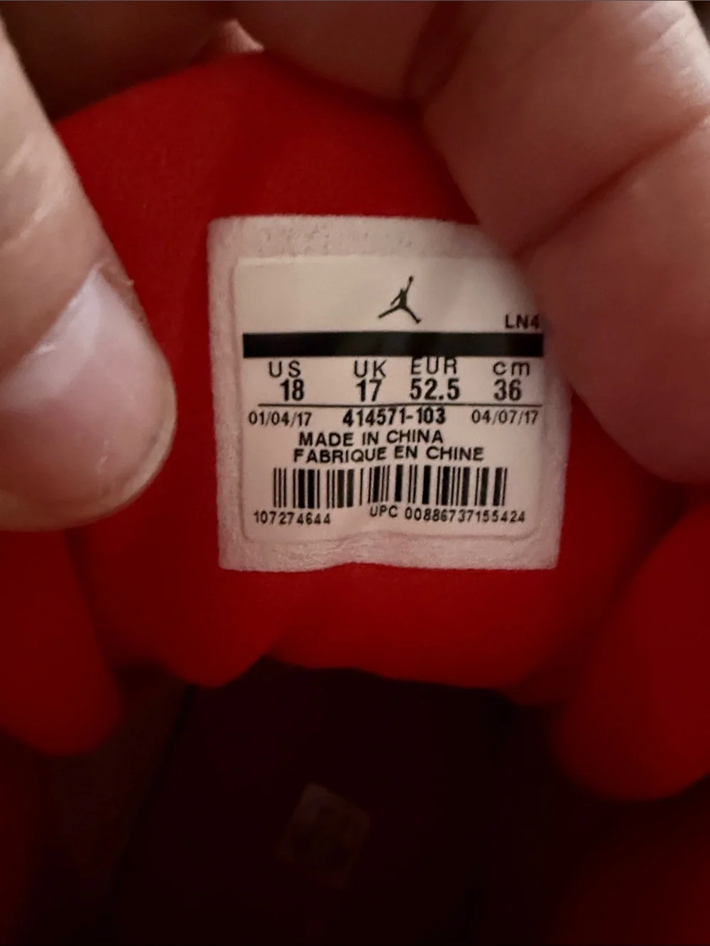 Air Jordan 13 Retro History of Flight  Men’s Sz 18 White and Red Like New